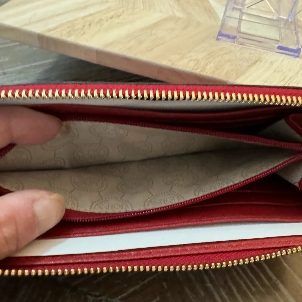Michael Kors Red Patent Satchel with Matching Wallet